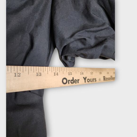 Vince Draped Puff Sleeve Blouse Black Open Back Women’s XS / 2 - Picture 7 of 10